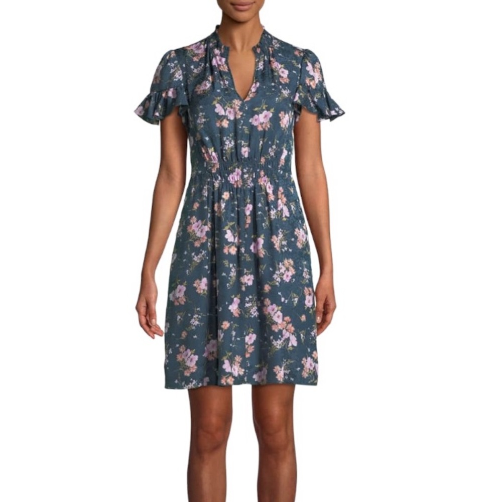 Rebecca Taylor Women’s Emilia Floral-Print Silk Mini Dress Size 6